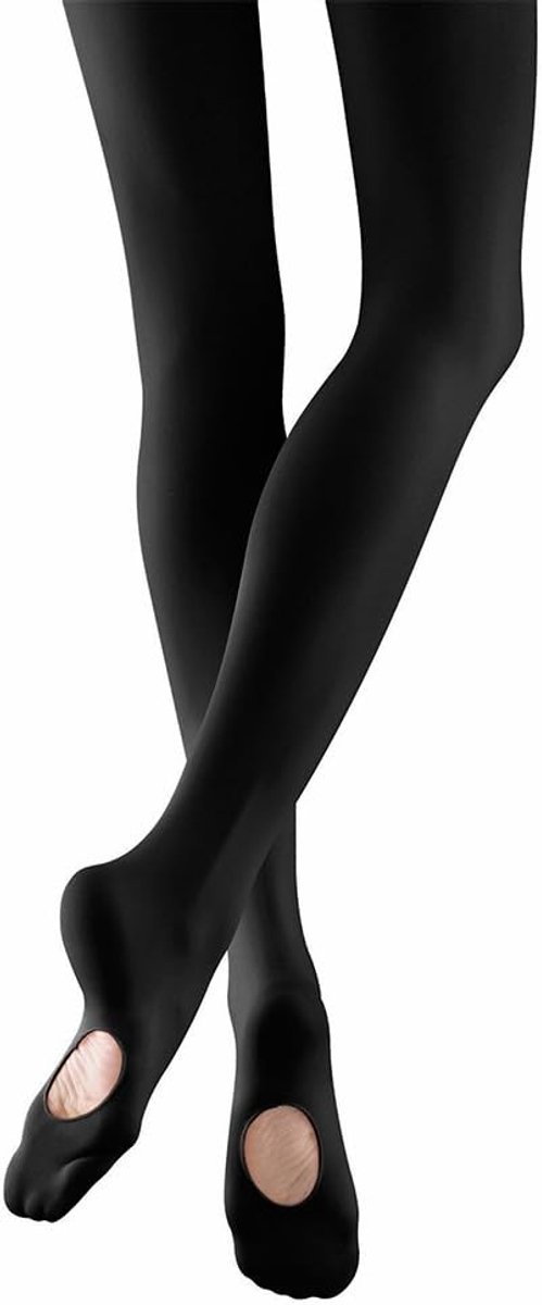 Balletkousen M - Zwart - Convertible met hielgat - Ideaal voor dans - ShopVlot