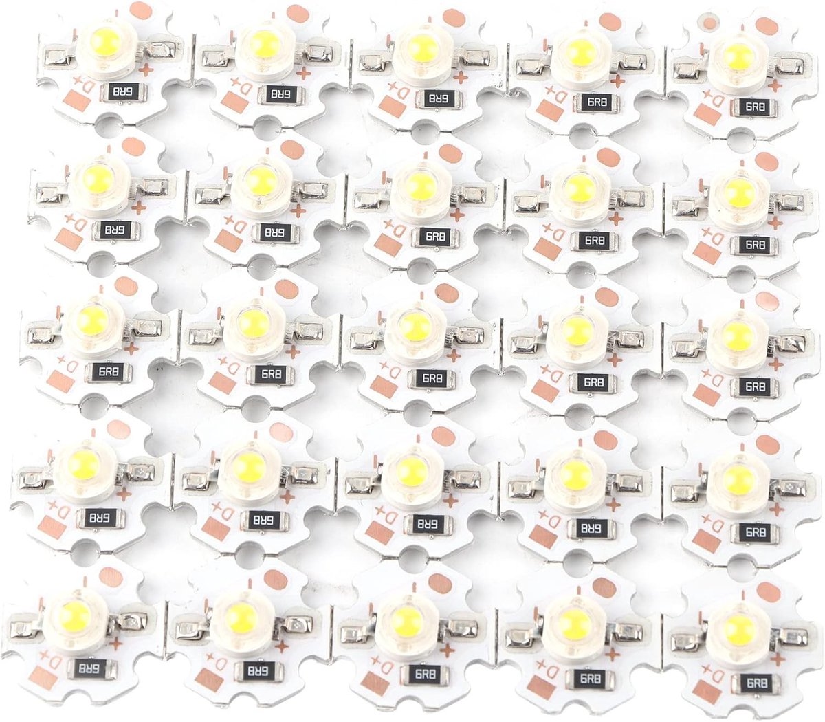 LED-lampjes - Warm wit - 20 x 7 mm - Hoge Helderheid van 200LM - Voor Doe-het-zelf Verlichtingsprojecten