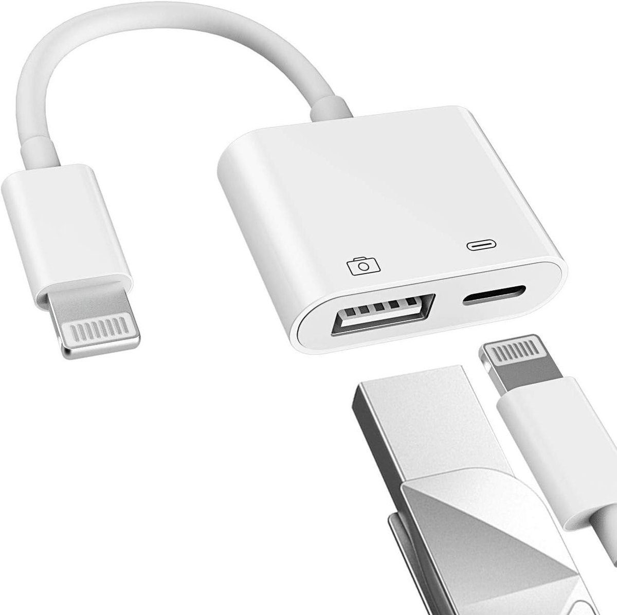 USB Adapter - USB Hub - Extra Poorten - Compact Ontwerp - 14.6 cm - Zwart