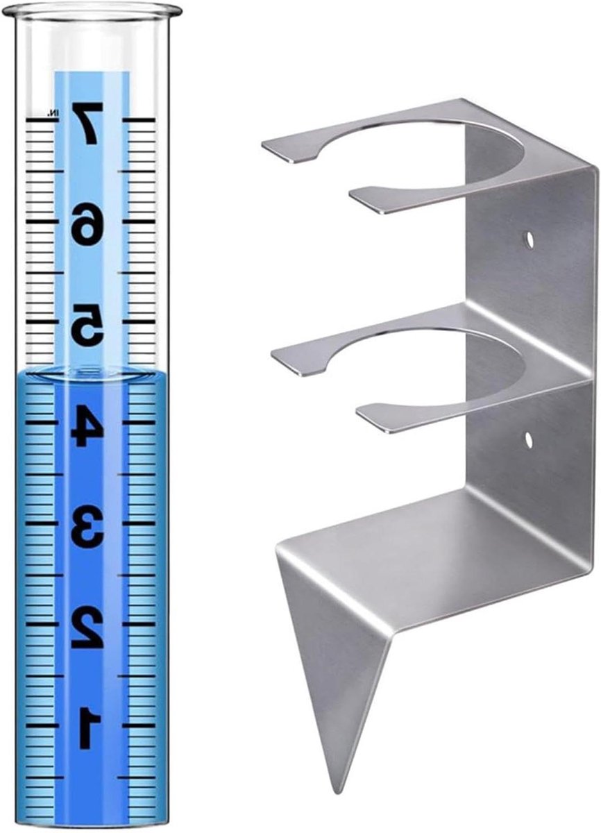 Regenmeter Tuin - Watermeter Glas - Bewatering Sturen - Weerbestendig Ontwerp - 178 cm Capaciteit - Transparant