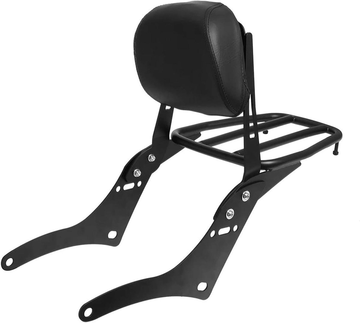 Passagierskussen Bagagedrager - Motorfiets Rugleuning - Comfortabel Reizen - Multifunctioneel Ontwerp - 32 kg - Zwart