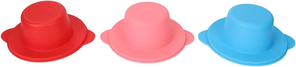 Siliconen Waxschalen - Reservepot Waxverwarmer - Haren Verwijderen - Vaatwasmachinebestendig - 3 stuks - 3-kleuren combi