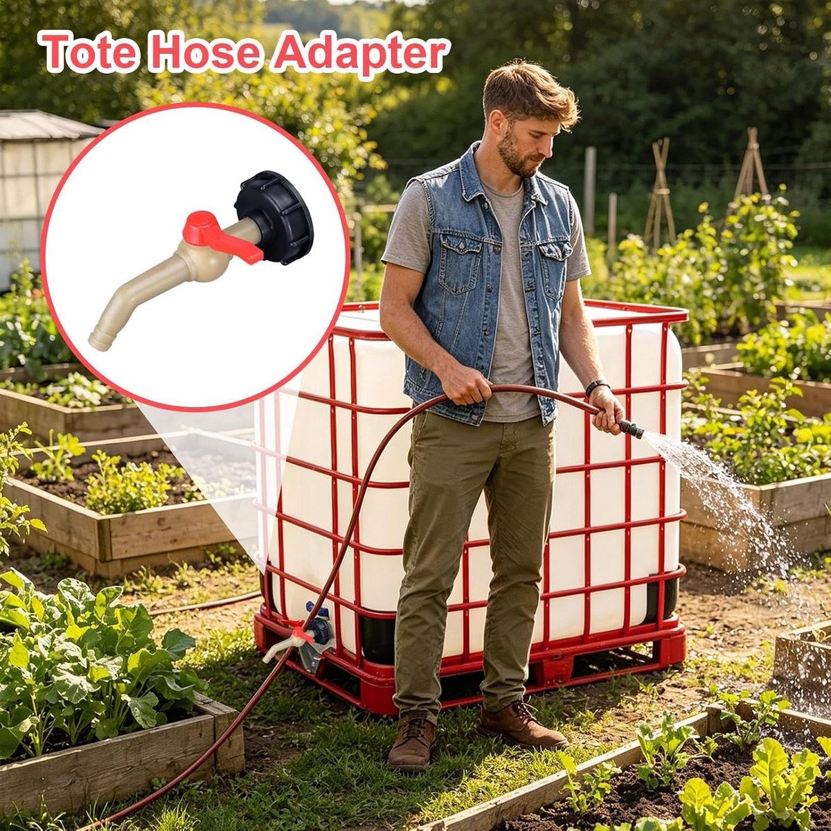 Regenton Kraan Set - Watercontainer ventiel connector - Tuin water geven - Waterdichte afdichtingsgarantie