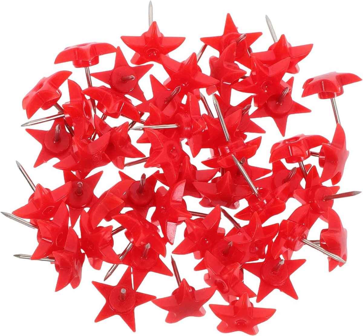 Stervormige Punaises - Decoratieve Prikkers - Documenten Bevestigen - Stevige Grip - 200 stuks - Rood