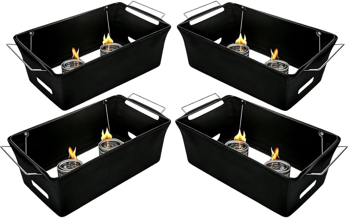Vuurkorf Windscherm - Kachelschild Winddicht - Buffet Beschermen - Brandwerend Stofscherm - 3 x 18 x 3 cm - Enkel attribuut
