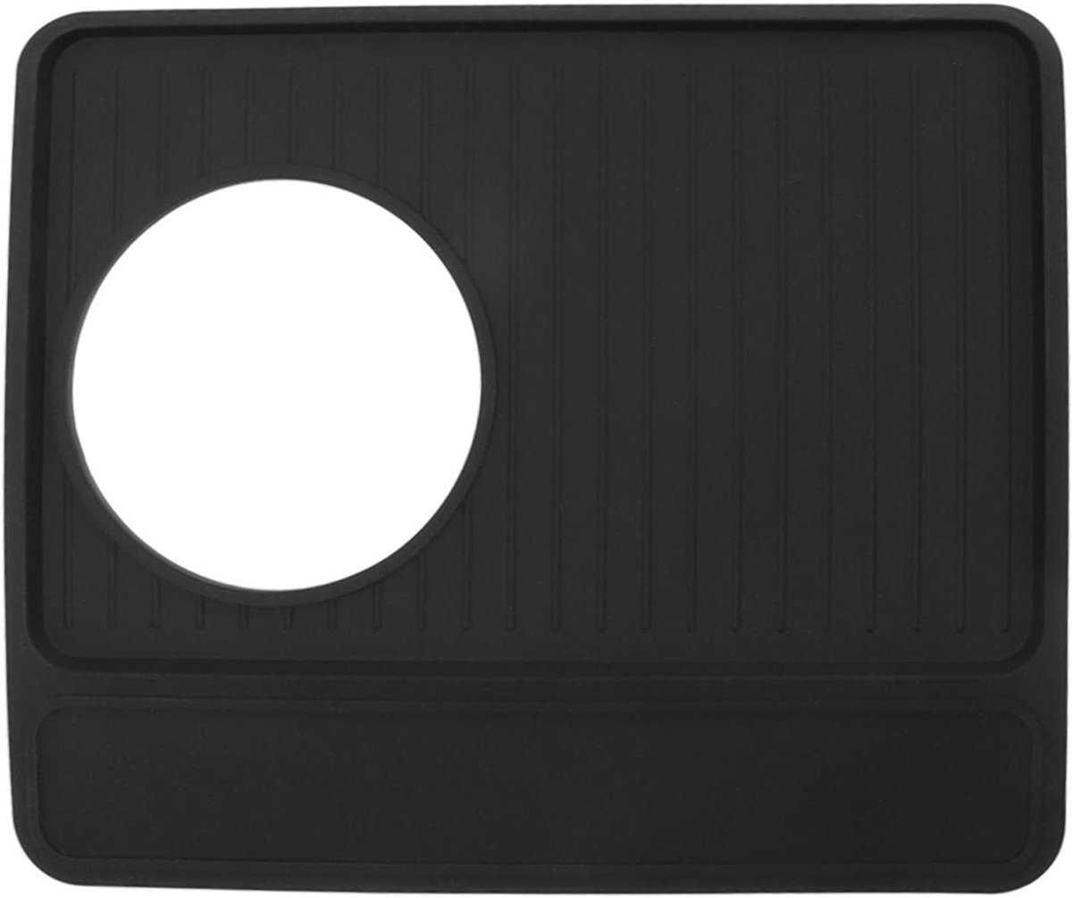 Koffiezetapparaat Mat - Antislip Pad - Koffie Bereiden - Voedingskwaliteit Siliconen - 28 x 23.7 cm - Zwart