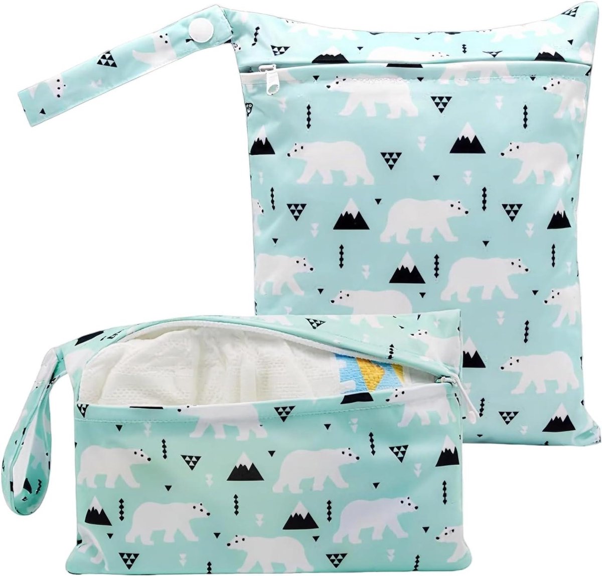 Luier Tas - Wet Dry Bag - Baby Benodigdheden Opbergen - Waterdicht Ontwerp - 25 x 20 cm - Cartoon