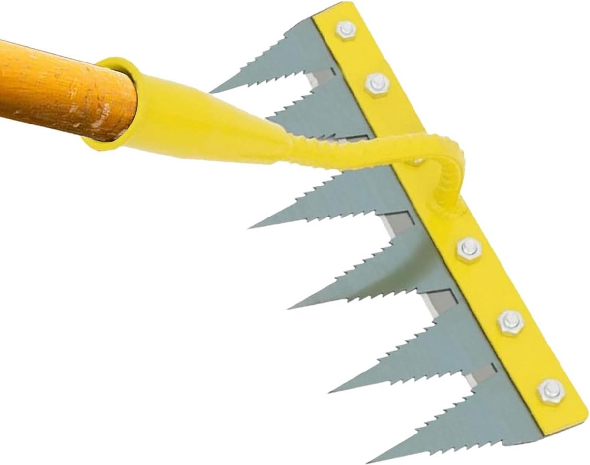 Tuinhark - Bodemluchtiger - Grond losmaken - Ergonomische grip - 38 cm breed - Geel