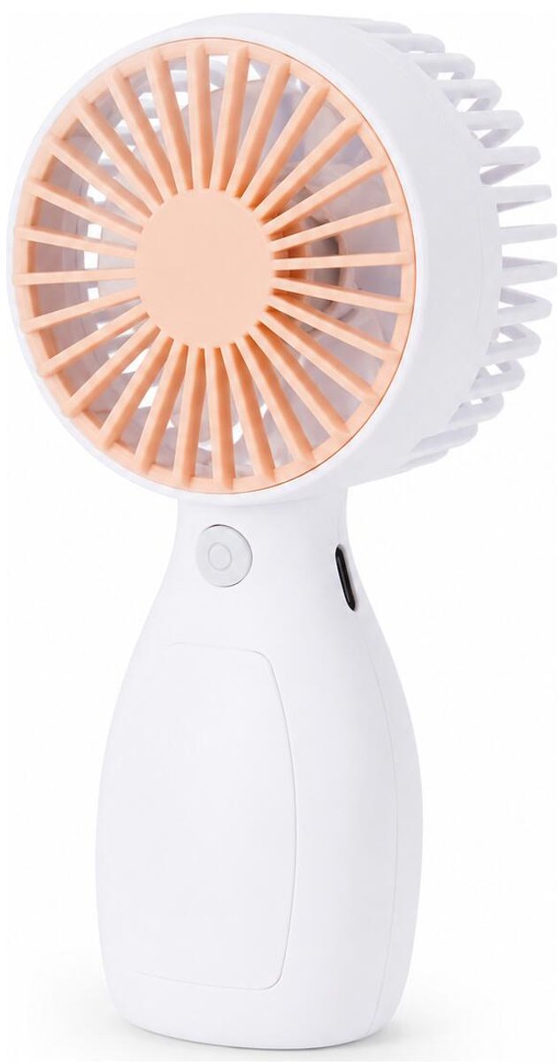 Cooling Mini handventilator - oranje - 6 x 12 cm - USB - verkoeling in zomer - Op batterijen
