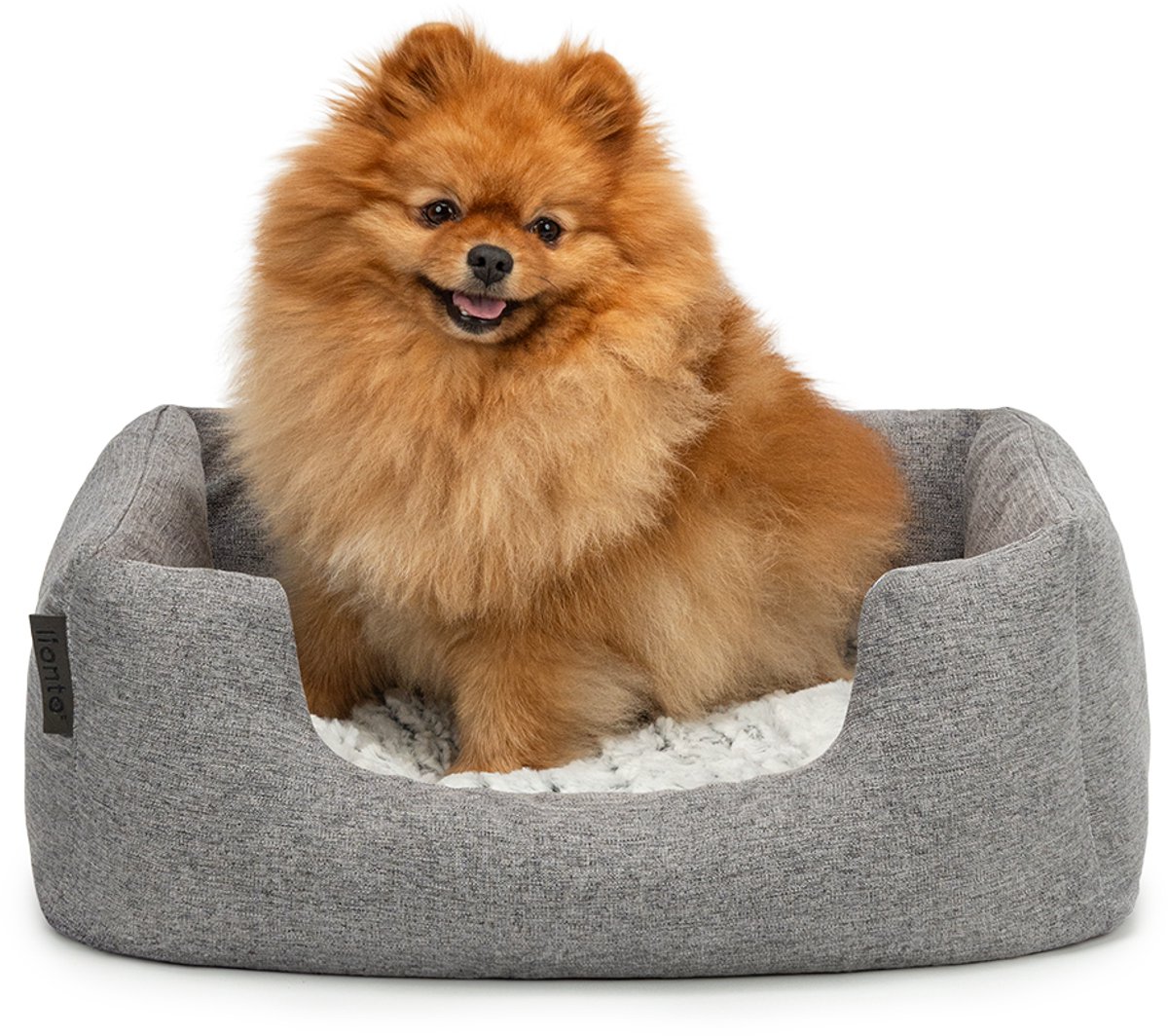 lionto comfort hondenmand, zacht, antislip & onderhoudsvriendelijk, 60x50 cm grijs