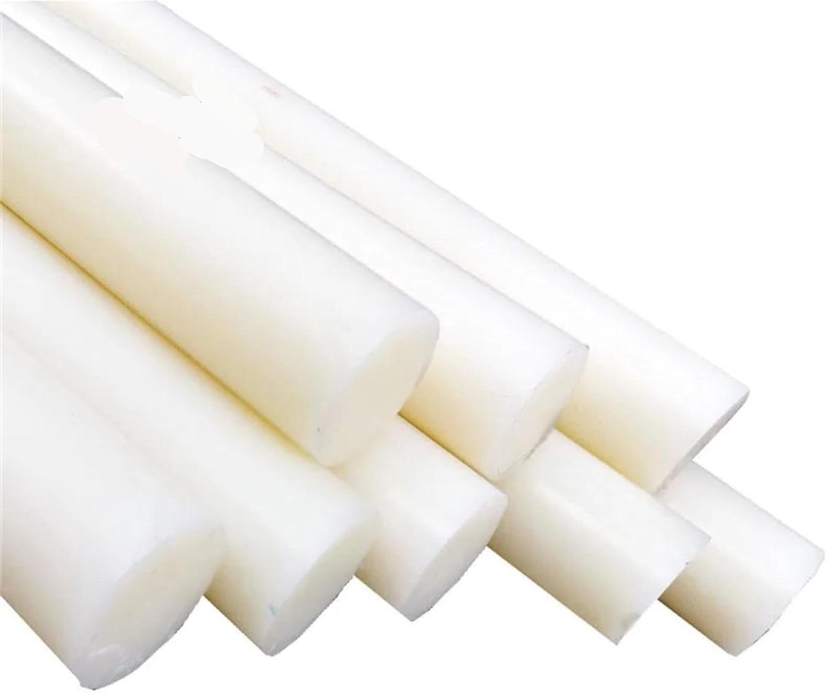 Nylon Staven - Kunststof Rond - Machineprojecten - Sterk en Betrouwbaar - 25 cm lengte - Wit