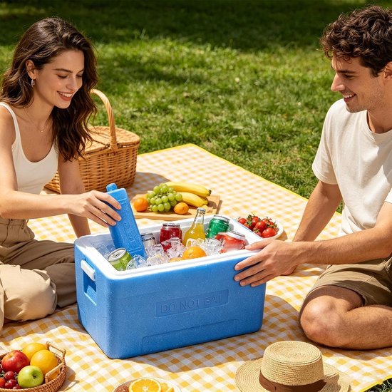 Herbruikbare IJspakketten - Voedselkoeling - Lunchbox Koelen - Directe Koeling - Middelgroot - Blauw — afbeelding 3