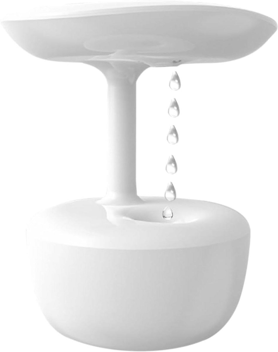 Luchtbevochtiger Waterdruppels - Vernevelaar Mistmaker - Luchtkwaliteit Verbeteren - Anti-zwaartekracht Design - 700 ml - Wit