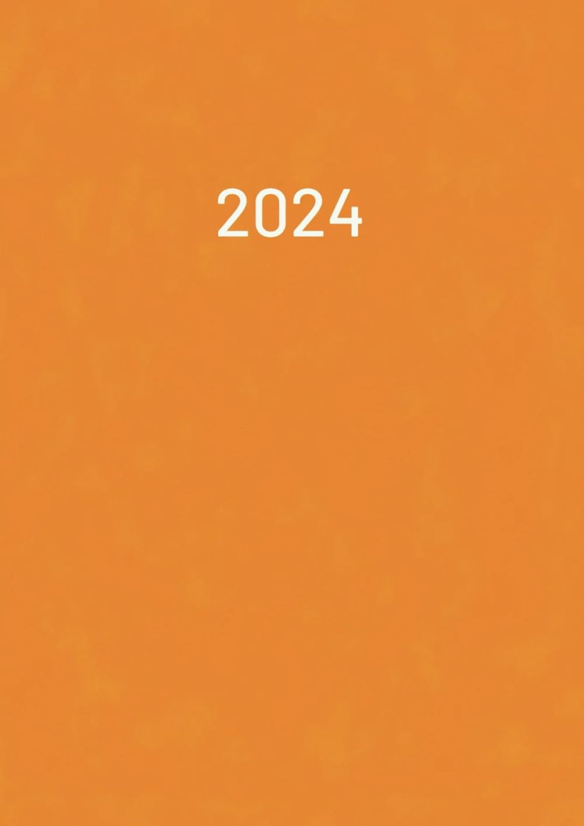 SnelShoppen - 2024 A4 XXL Kalender | 1 Dag 1 Pagina | Notitieboek | Planner | Dagboek | 394 Pagina's | Oranje Cover | Inclusief Zaterdag en Zondag