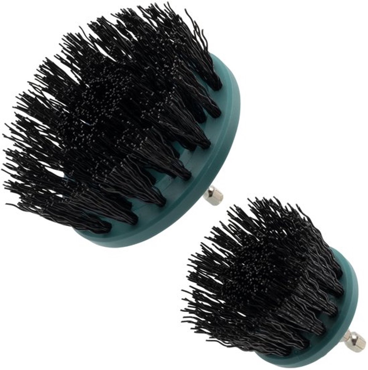 Reinigingsborstels Set - Roterende Borstels 50 mm/90 mm - Slijtvast - Zeskantaandrijving 1/4" - Voor Accuschroevendraaiers - Nylon Borstelharen - Reinigingsborstelset