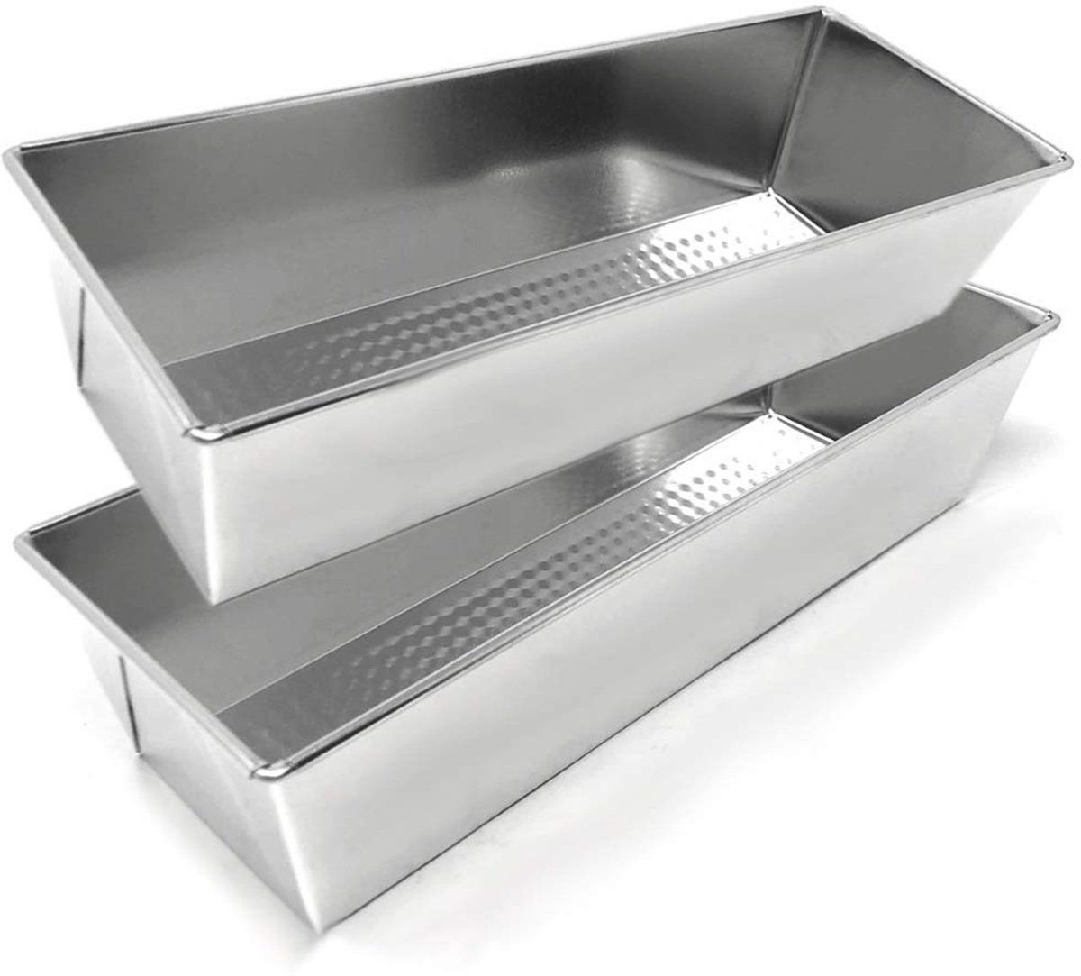 Dailygoods - Rectangular Cake Mold Set van 2 - Aluminium Brood- en Taartvorm 35 cm
