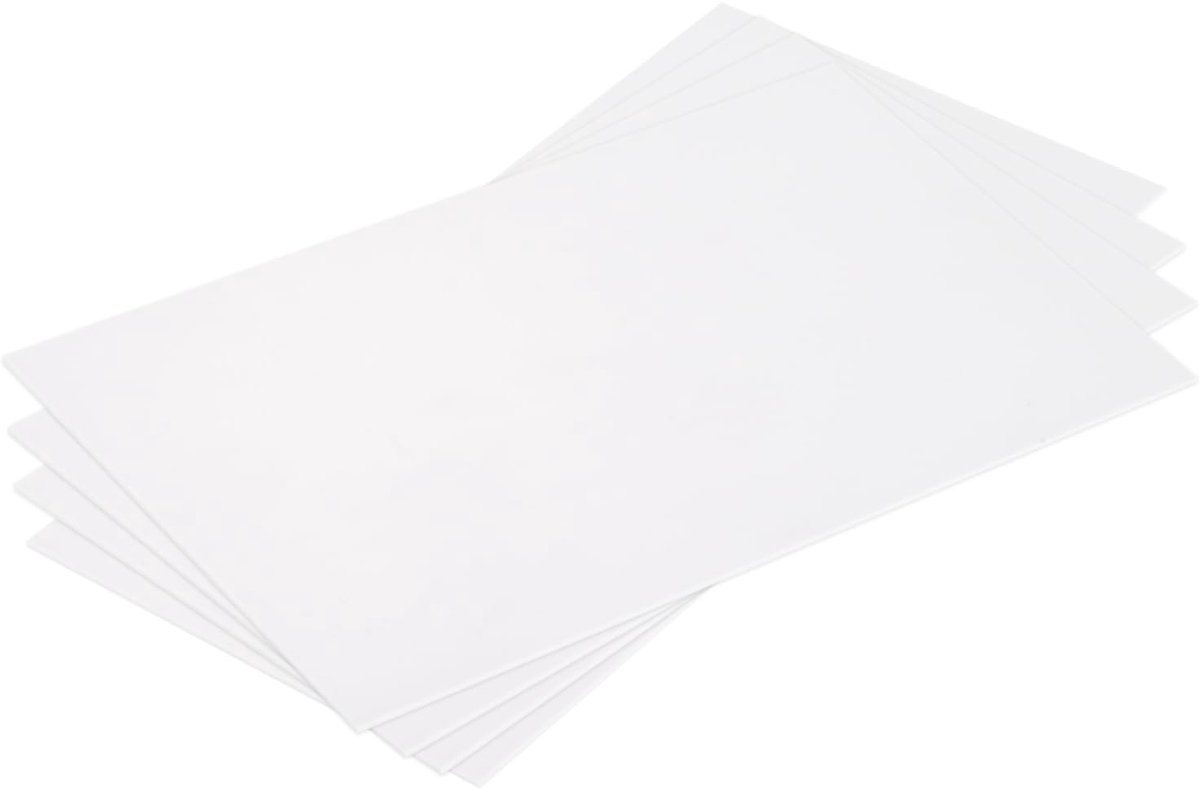 Dailygoods - ABS Kunststof Plaat 4 Stuks - 18 x 10 cm, Modelbouw en Knutselen