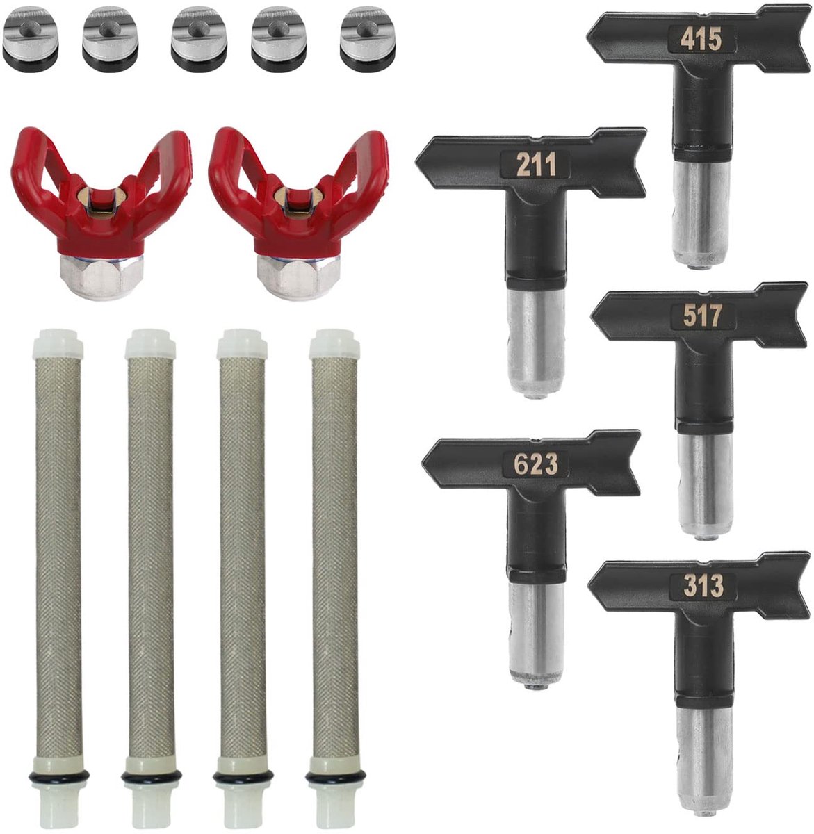 Dailygoods - 16 Delige Reversible Airless Verf Spuitmond Set