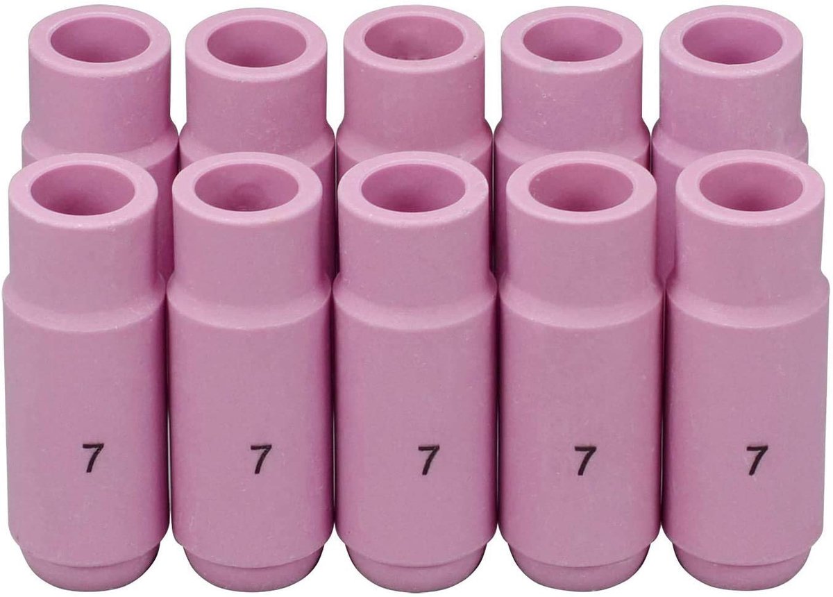 Dailygoods - Alumina Nozzles Keramisch Beschermkap #7 Voor Diverse Las Torch 10PK
