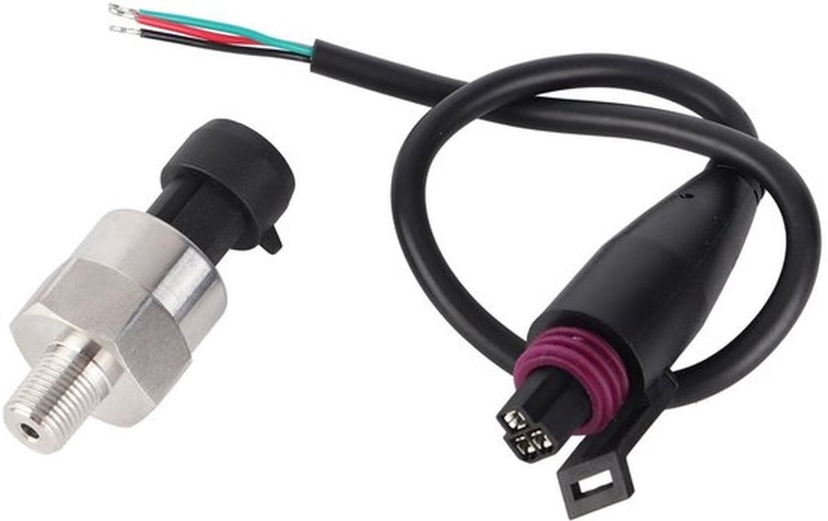 Druksensor DC 5V - Roestvrij Staal - 1/8" NPT Schroefdraad - Waterdicht - 0-100 PSI Ingang - Lineaire Spanningsuitgang - Drukopnemer