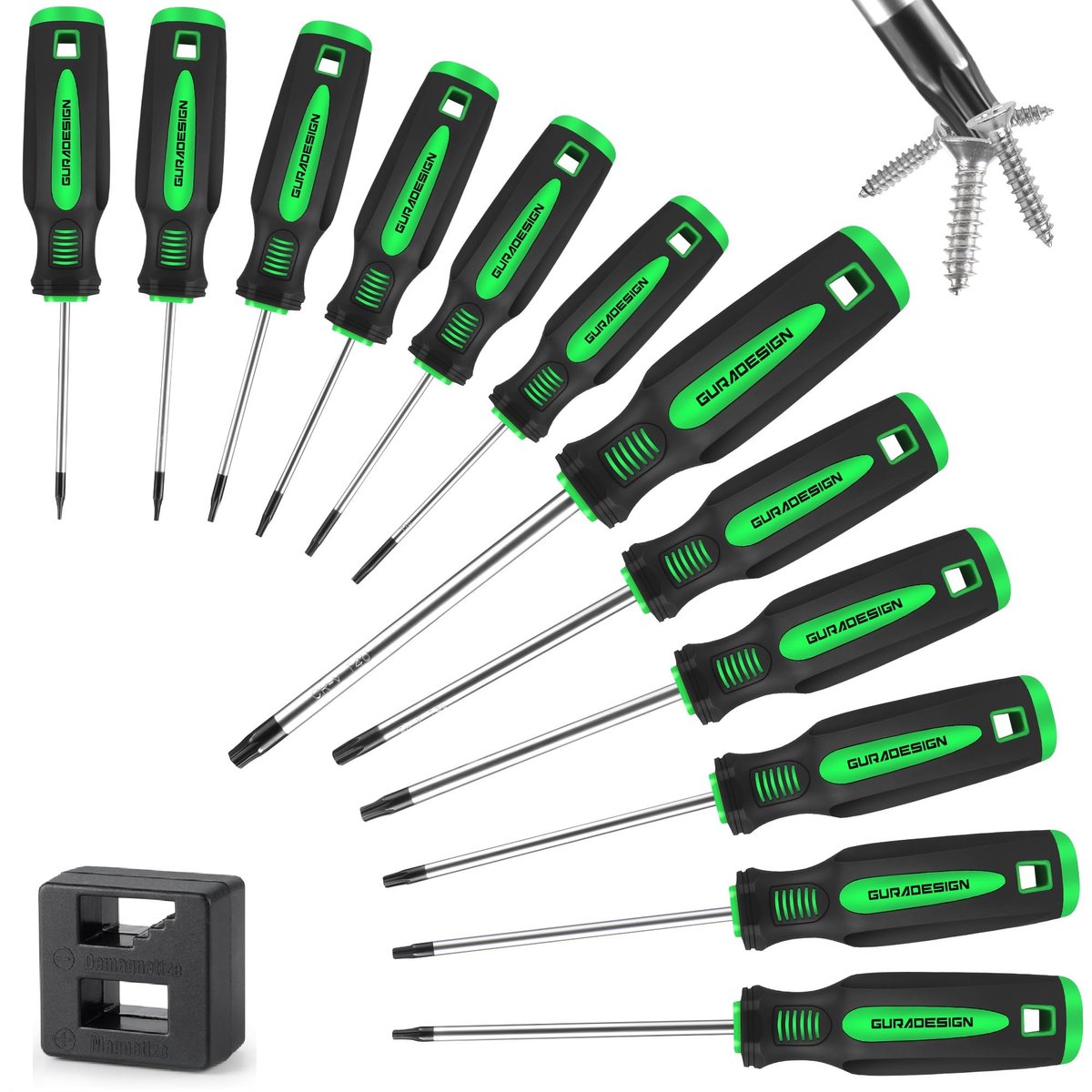 SnelShoppen - 13-delige Magnetische Torx Schroevendraaier Set T5-T40, Star Schroevendraaiers Inclusief Opbergdoos, Perfect voor Klussen en Reparaties