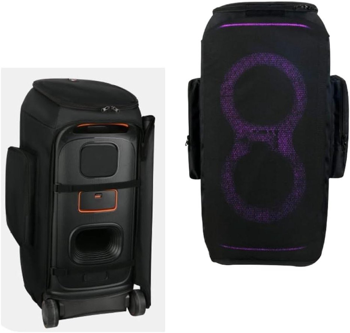 Draagbare Luidspreker Beschermhoes - Draagtas Speaker - Luidspreker Beschermen - Dubbelzijdig Microfoonvak - 66 x 33 x 275 cm - Zwart