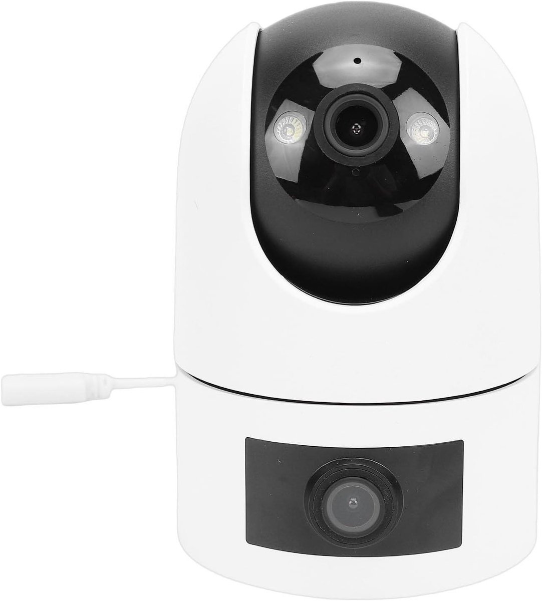 Beveiligingscamera Dubbele Lens - PTZ WiFi Camera - Huisbewaking - Panoramische Monitoring - 3MP - Zwart Wit