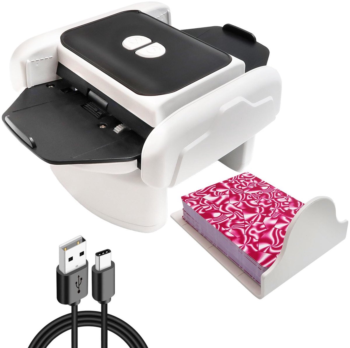 SnelShoppen - Automatische Kaartmixer voor Poker, UNO, Texas Hold'em, Belote, Blackjack, Oplaadbare USB, 1-2 Kaartmengbruggen, 2 Modi