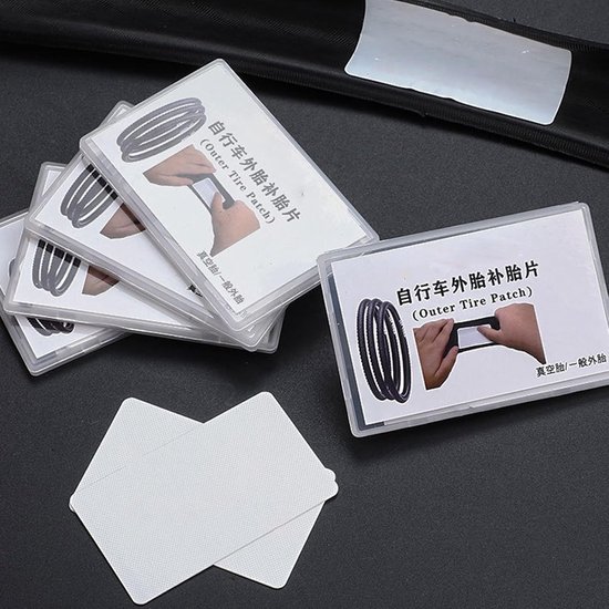 Fietsband Reparatiekit - Bandenplakset Fiets - Lekke Banden Repareren - Draagbaar in Tas - 7.5 x 4 cm - Niet gespecificeerd — afbeelding 3