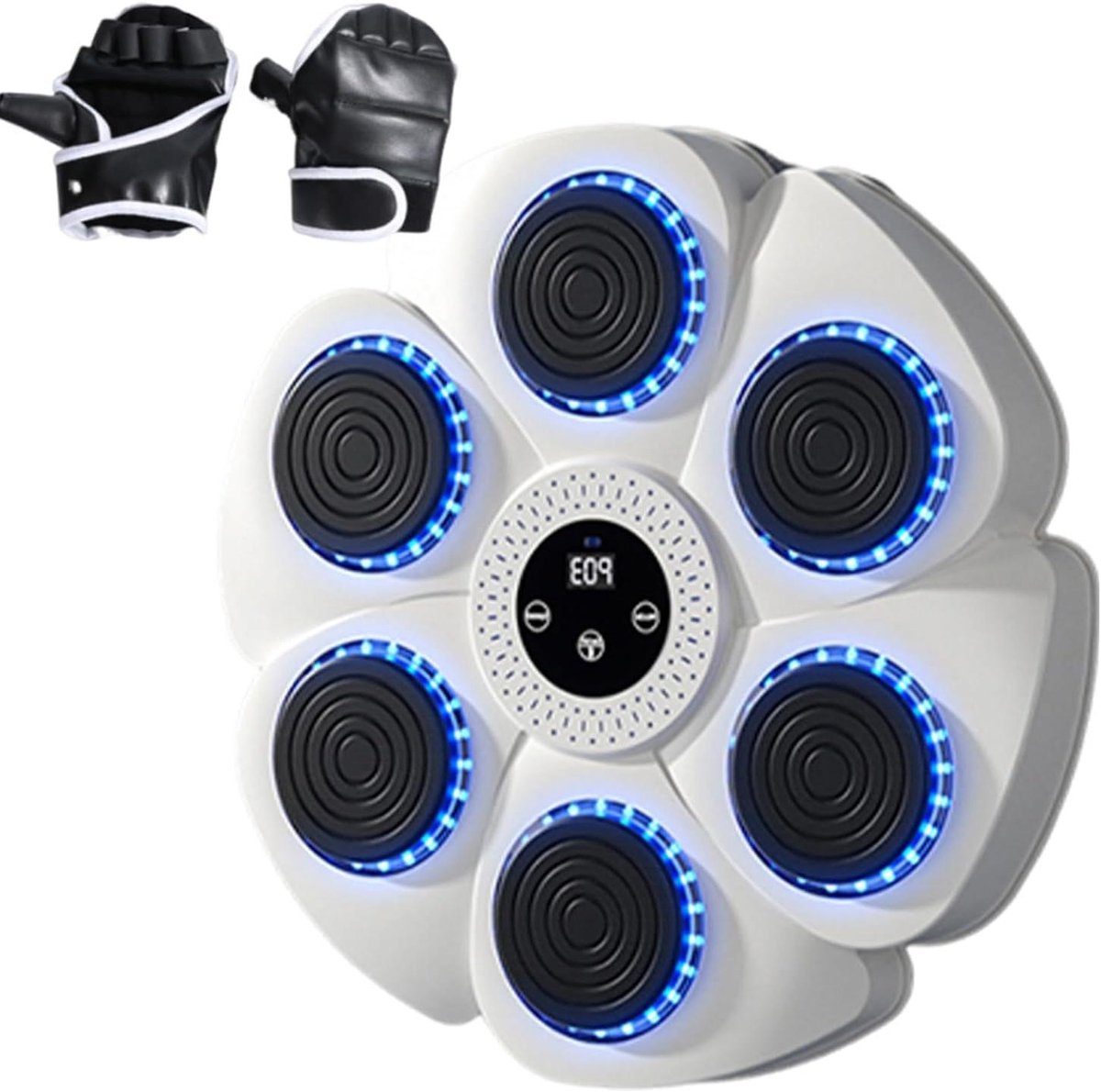 Muziek Boksmachine - Wand Bokser - Fitness Training - Geluidsgestuurde Verlichting - 40 cm Diameter - Meerkleurig