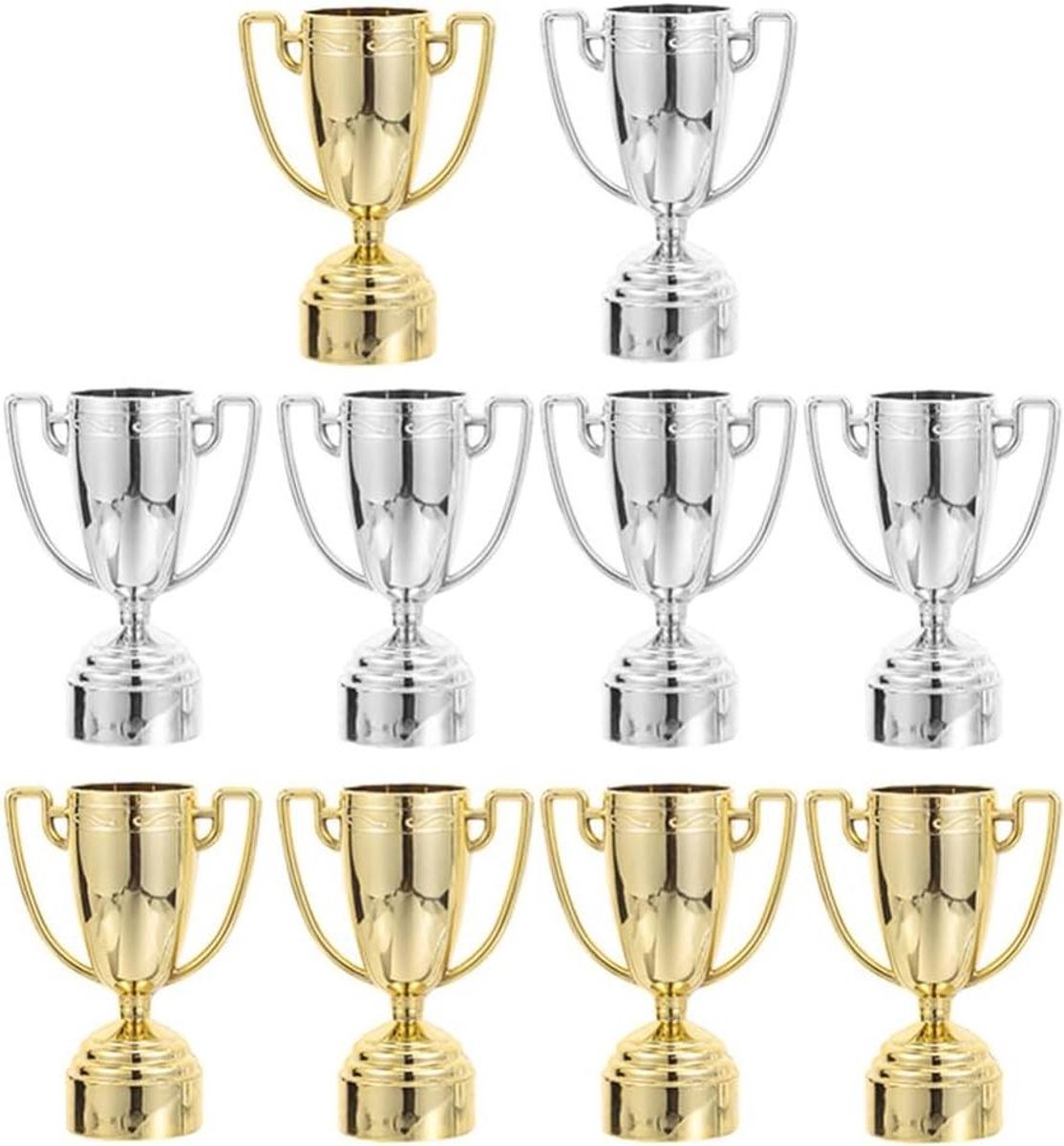 Trofee Ceremonie - Prijstrofee Beker - Wedstrijd Prijzen - Gouden Spel Design - 10 stuks - Goud