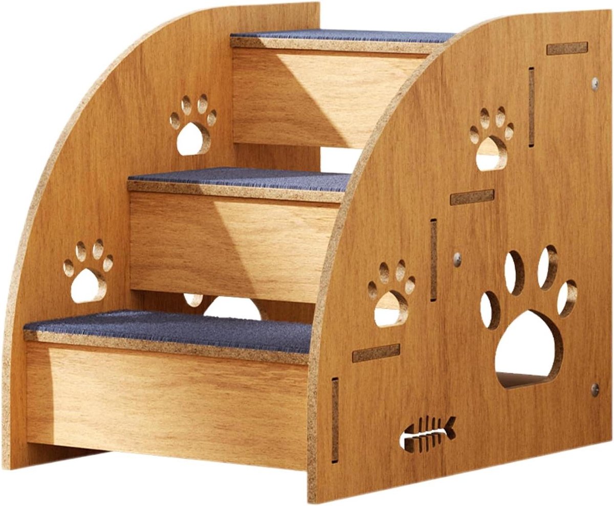 Huisdiertrappen - Hondenbedtrappen kattentrap - Huisdieren helpen - Antislip grip - 3 lagen - Veelkleurig