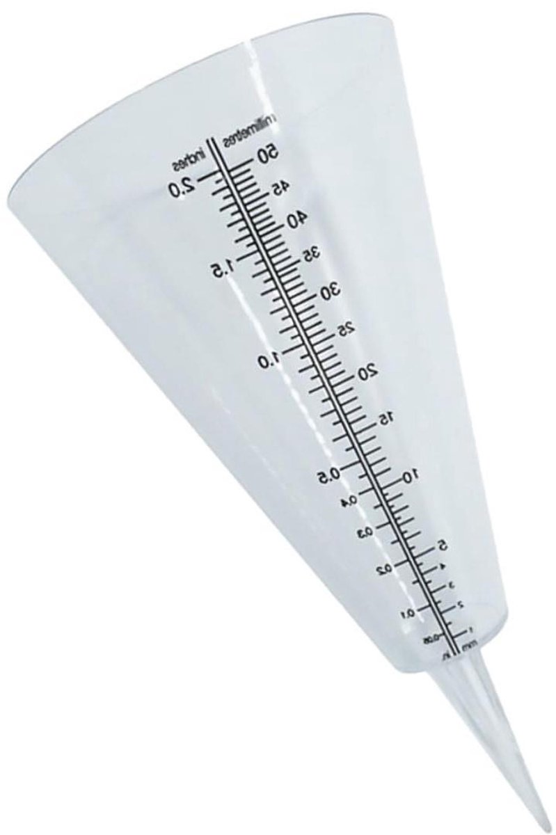 Regenmeter Tuin - Regenmeter Bak - Neerslag Meten - Met Schaalverdeling - 35 cm - Transparant