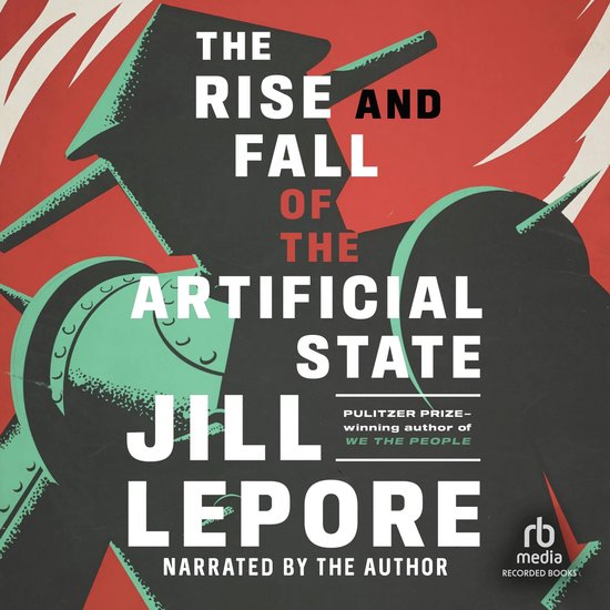 Couverture du livre 'The Rise and Fall of the Artificial State' avec des formes abstraites vertes et rouges et le titre en lettres blanches.