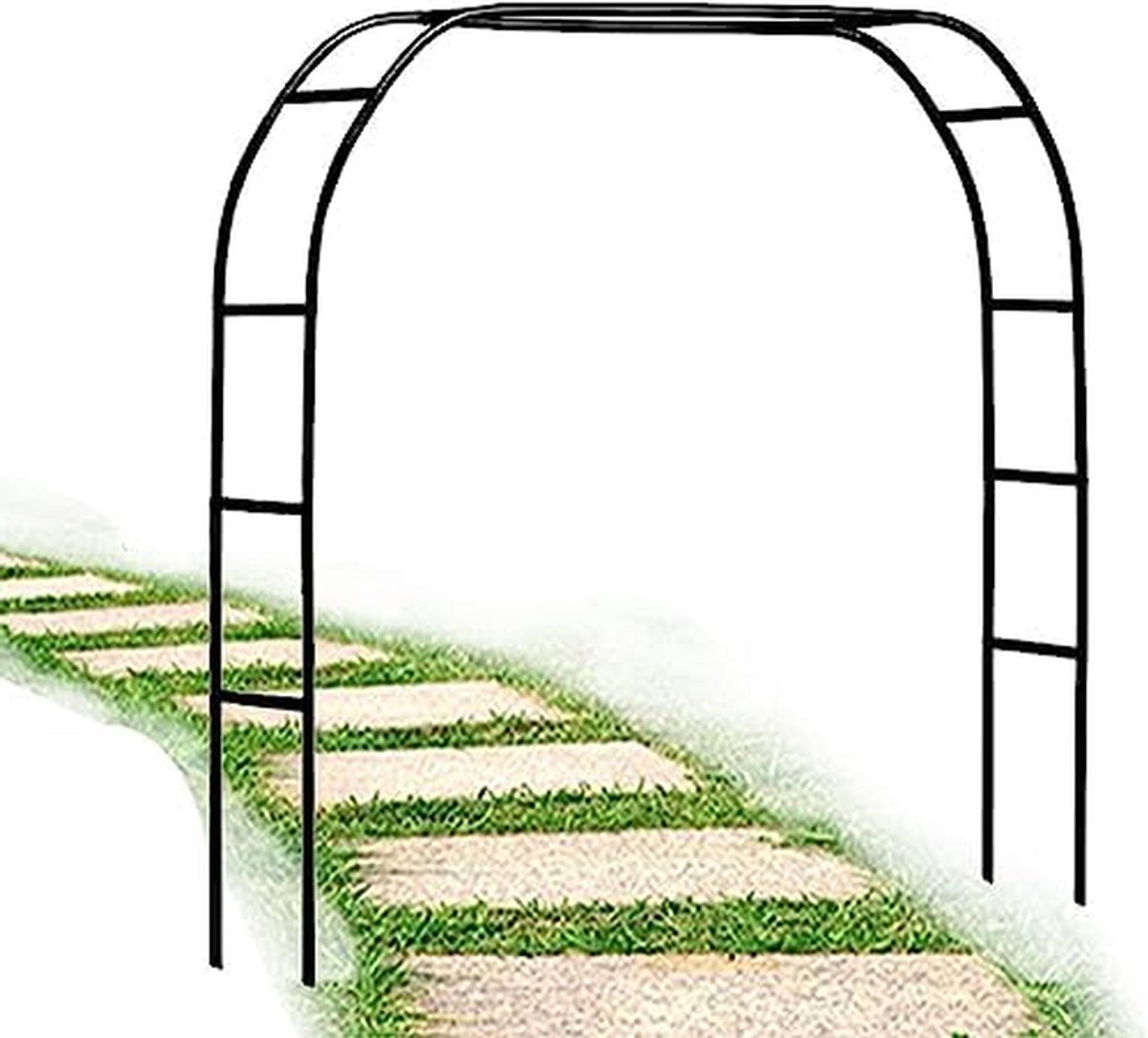 Metalen Tuinboog - Rozenboog Gazebo - Tuin Decoratie - Weerbestendig Metaal - 2.4m x 2.2m - Groen