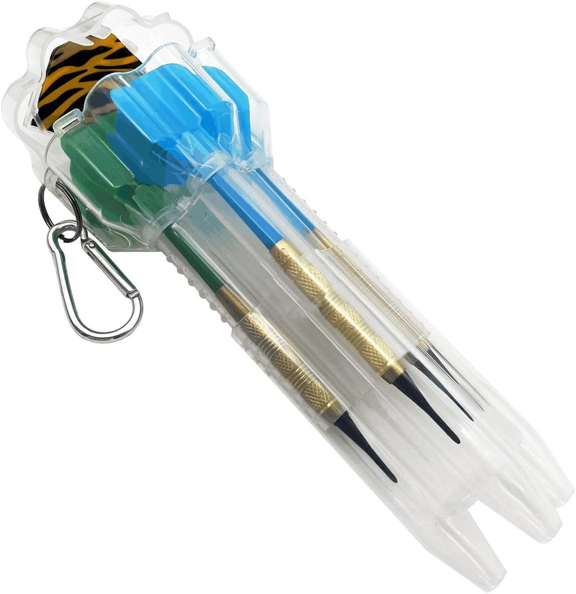 Punt Darten Etui - Flight Draagdoos - Darten Opbergen - Verstelbare Lengte - 7.5x15.3 cm - Wit