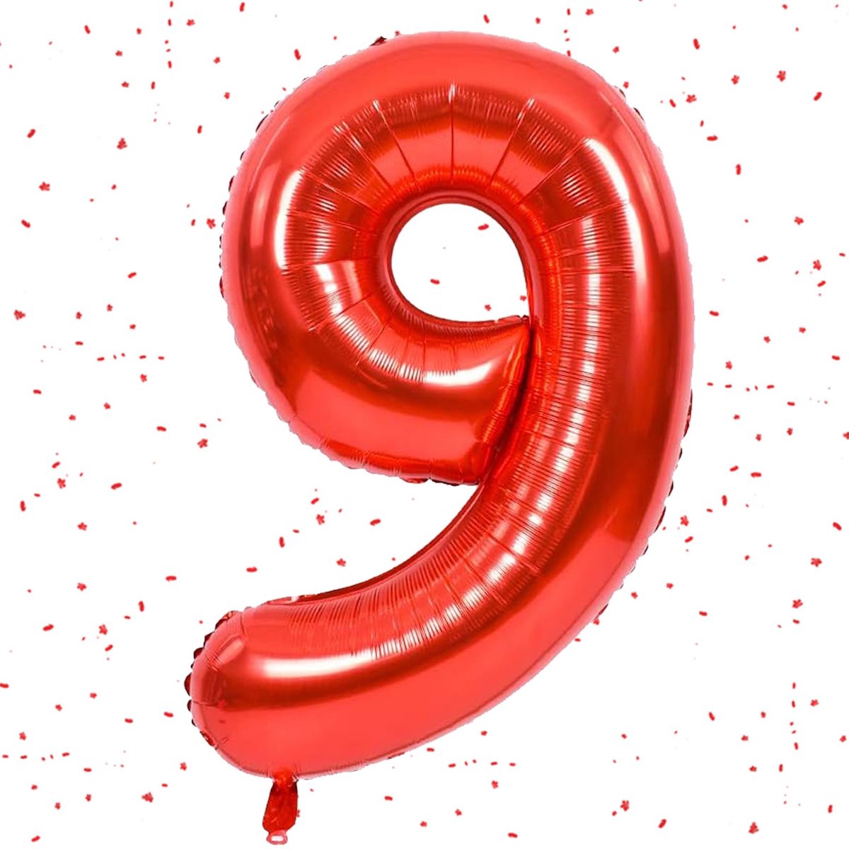 ballon rood, rode ballon 9,101 cm folieballon 9,101 cm rode cijferballon 9 helium ballonnen 9e verjaardag voor 9 jaar verjaardagsdecoratie kinderen meisjes jongens