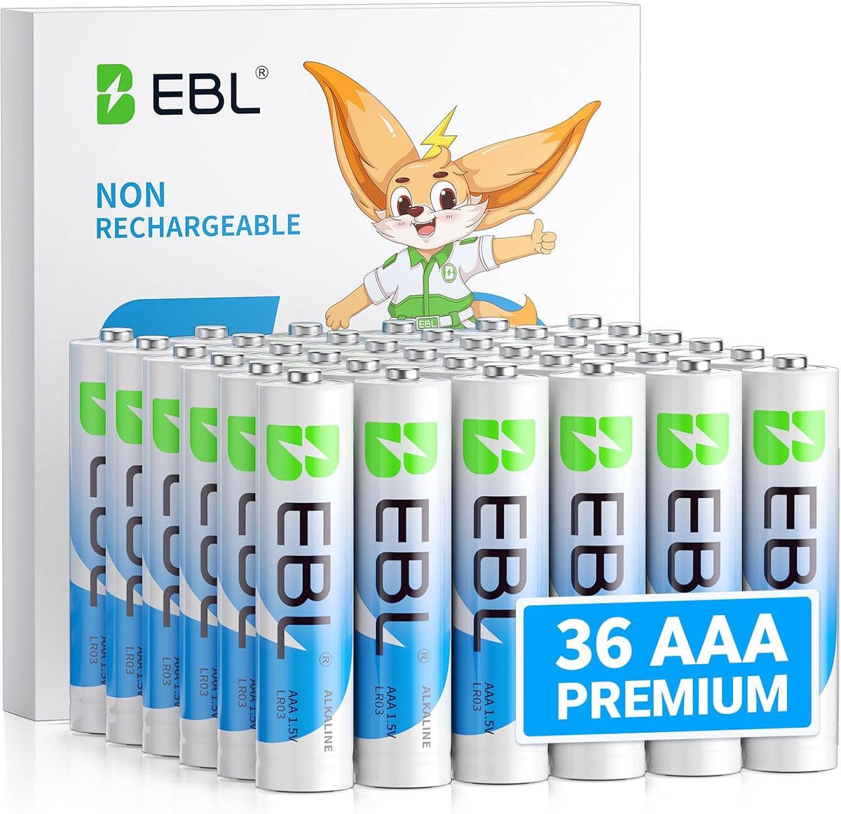 EBL 36-Pack Alkaline AAA Batterijen