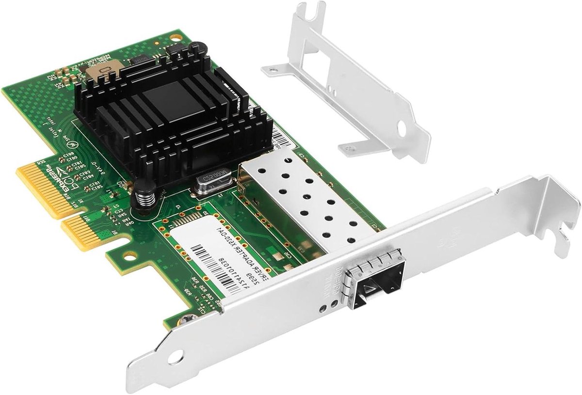 Netwerkkaart - LAN kaart Ethernet kaart - Netwerkverbinding - Intel controller - 10 Gbps - Zilver