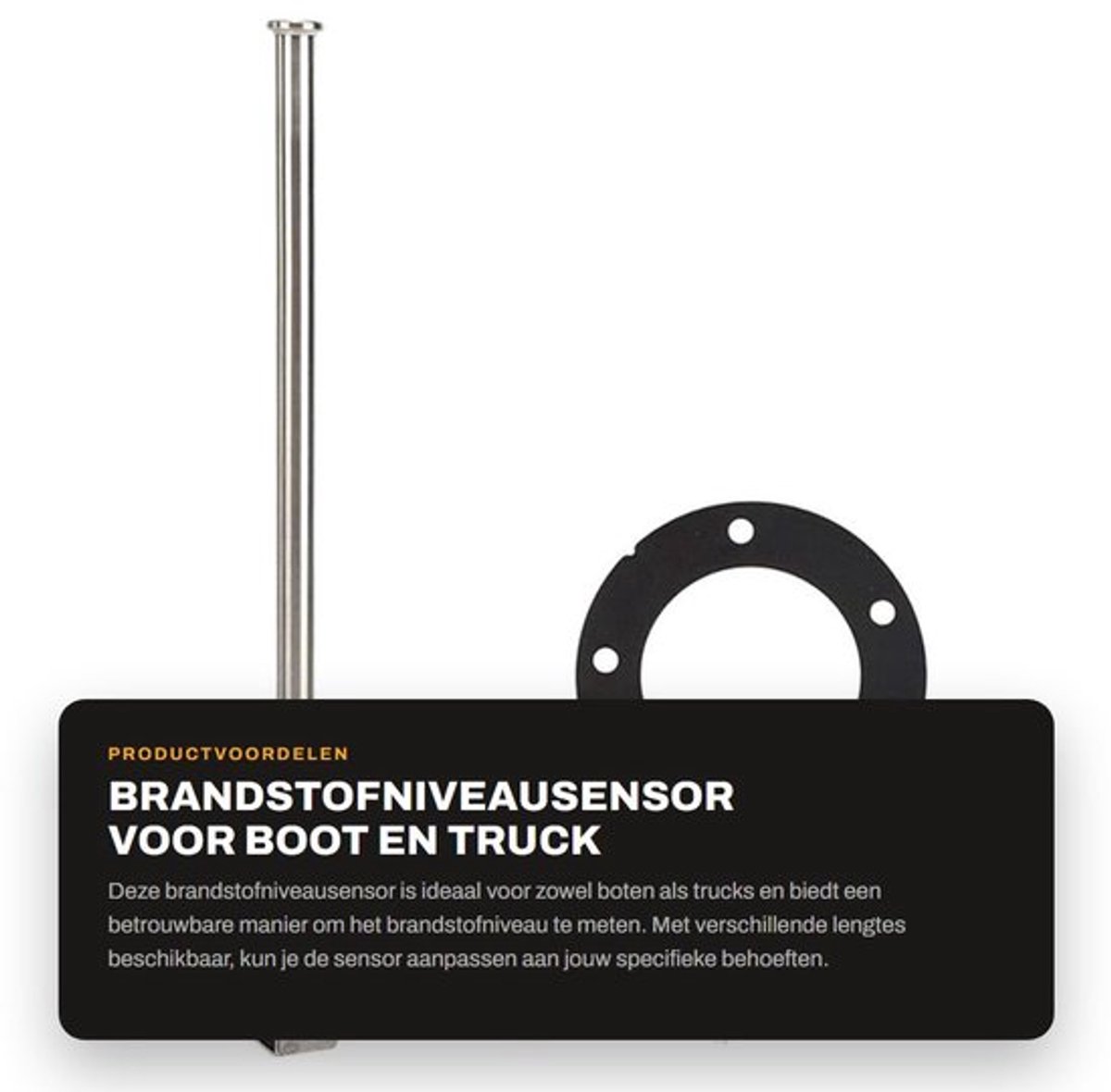 Brandstofafzender 150mm - Brandstofniveausensor - Vloeistofniveausensor - Hoogwaardige materialen - Duurzaam - Inclusief O-ring/schroeven - Niveausensor