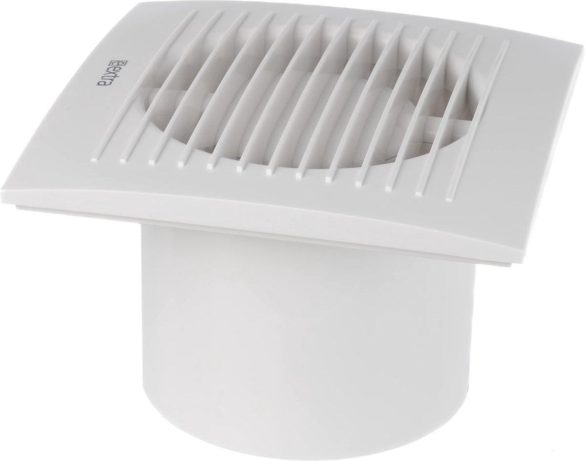 SnelShoppen - Badkamerventilator met timer en vochtsensor 100 mm - Wit - Efficiënte ventilatie voor badkamer, keuken, toilet - Stil en krachtig