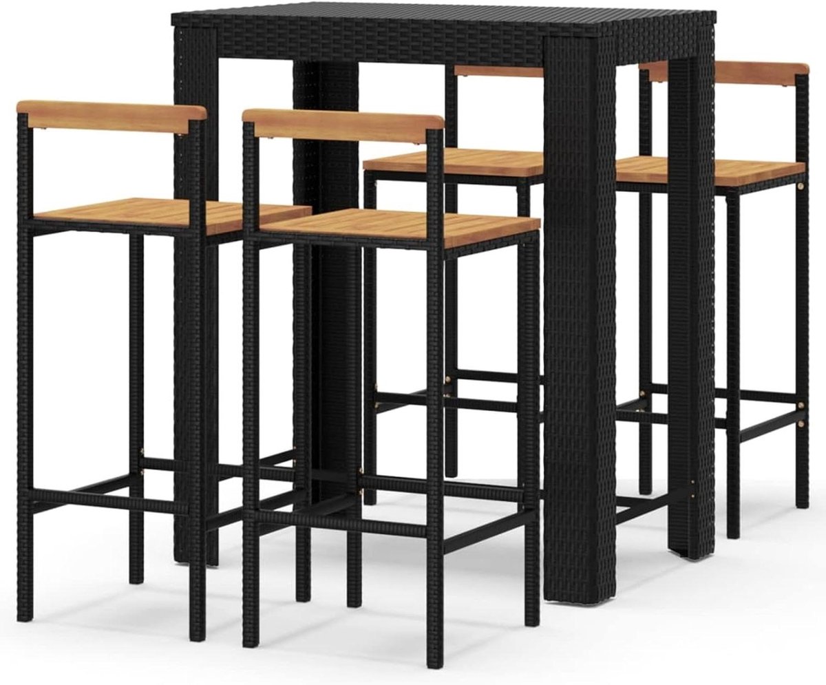 Tuin Bar Set - Balkonset Pub Set - Buiten Ontspannen - Weerbestendig Poly Rattan