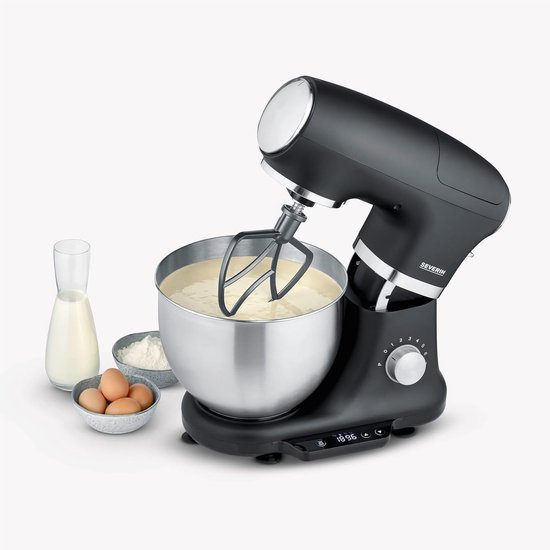 Keukenmachine met Weegschaal - Deegmachine Mixer - Zelf Bakken - Geïntegreerde Weegschaal - 55 Liter Kom - Zwart Mat — afbeelding 3