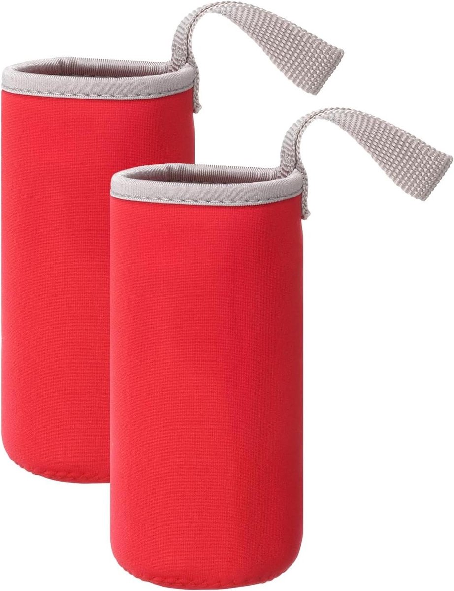 Waterfleshoezen - Flessenhouders - Fles Beschermen - Krasbestendig - 360 ml - Rood