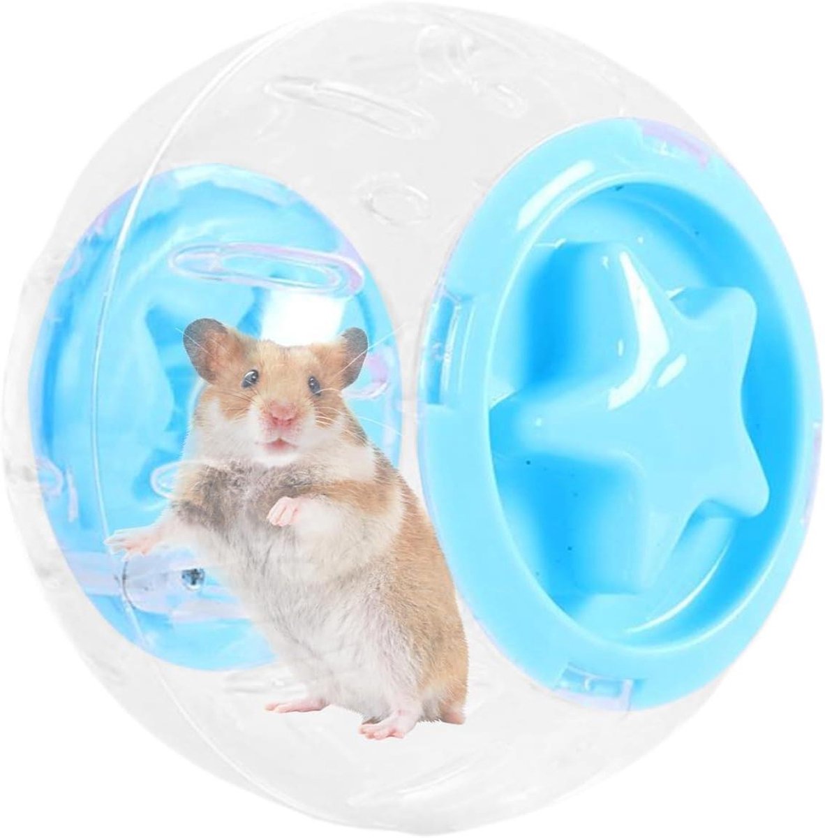 Hamster Loopbal - Dierenbal Fitnessbal - Huisdier Beweging - Stil en Veilig - 17.5 cm Diameter - Blauw