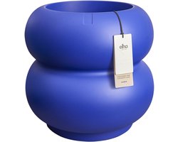 Elho Amber Roll Low 43 - Bloempot voor Binnen & Buiten - 100% Gerecycled Plastic - Ø 43 x H 40 cm - Royal blue
