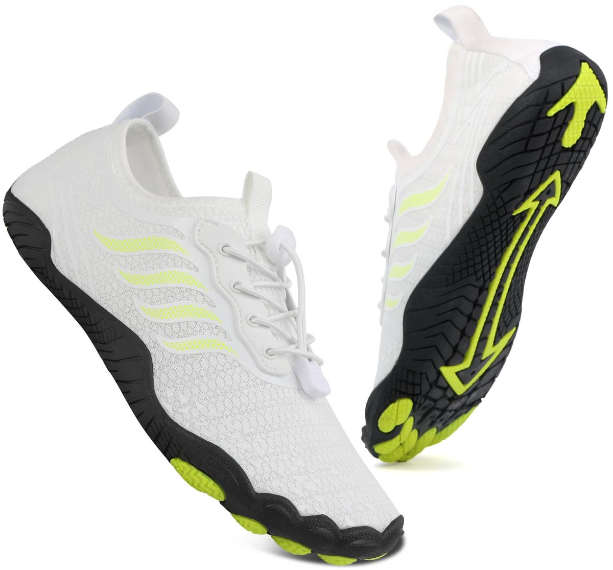 SnelShoppen - Hanani Strandschoenen Dames & Heren, Waterschoenen, Blotevoetenschoenen, Sneldrogend, Aquaschoenen, Zomersurfschoenen, Wit, Maat 46 EU