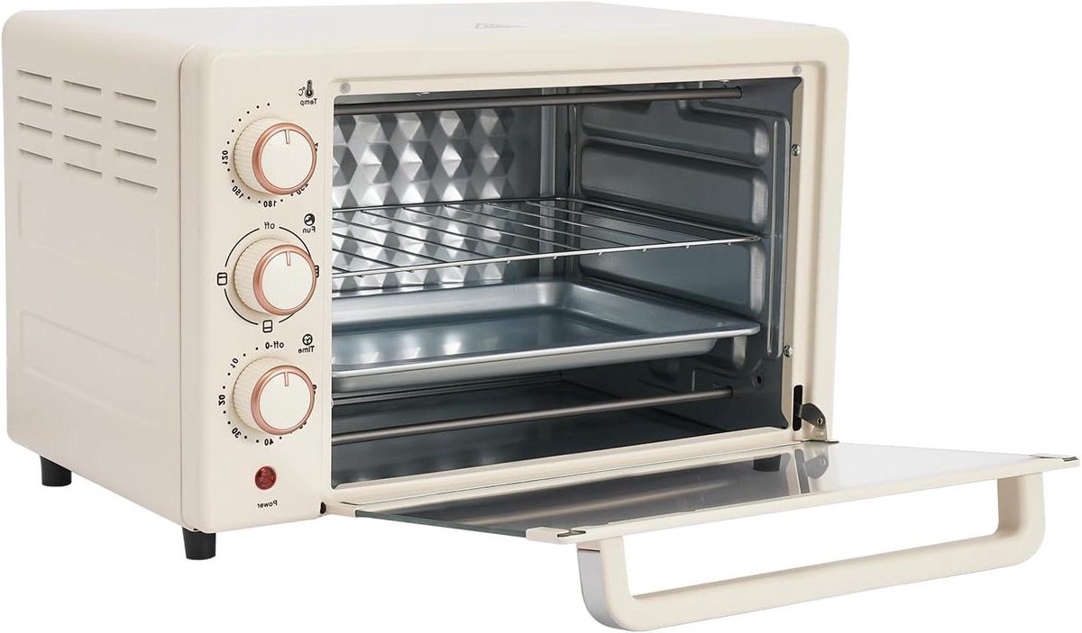 Mini Oven Kleine Oven Thuis Bakken 4 Verwarmingsbuizen 22 Liter Wit