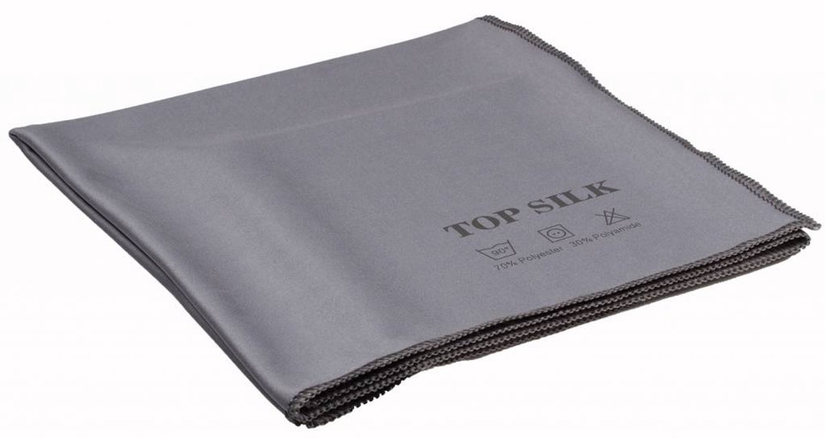 Top Silk Microvezel Glas- & Glansdoek ChiaMo.nl Grijs 50 x 70 cm