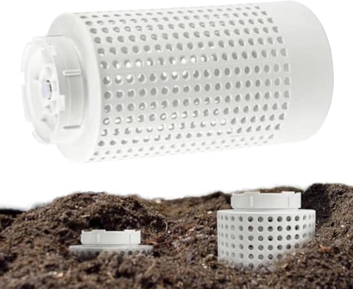 Wormencompostbak - Compostemmer Grond - Keukenafval Verwerken - Ruimtebesparend Ondergronds - 32 x 18 x 18 cm - Zwart